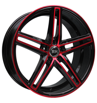 RH, DG Evolution, 8x18 ET35 5x112 72,6, color polished - red