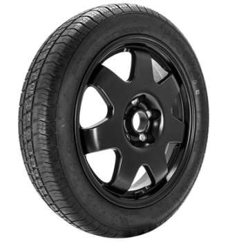 Diewe Wheels, Notrad, 4x17 ET10 4x108 63,4, schwarz matt