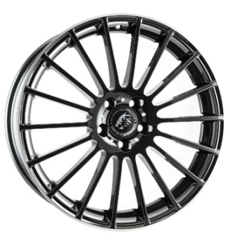 Damina Performance, DM07, 8x19 ET45 5x112 66,6, black polished lip