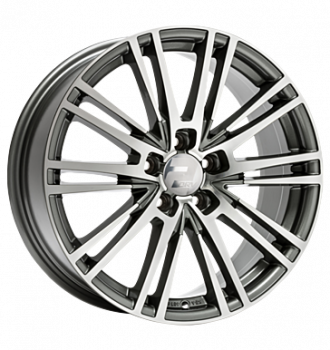 2DRV, WH18, 7,5x17 ET37 5x112 66,6, daytona grau hochglanzpoliert