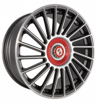 Eta Beta, Venti-R ZV, 8,5x20 ET38 5x114,3 78,1, Anthr. matt full pol. R.Rot/M.Silber