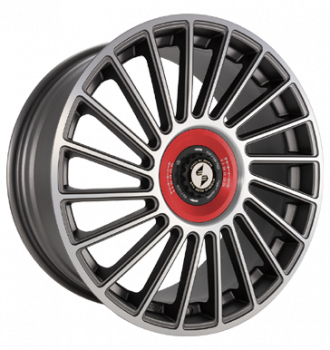 Eta Beta, Venti-R ZV, 8,5x20 ET38 5x114,3 78,1, Anthr. matt full pol. R.Rot/M.Schwarz