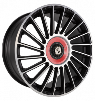 Eta Beta, Venti-R ZV, 8,5x20 ET38 5x114,3 78,1, Black matt full pol. R.Rot/M.Schwarz