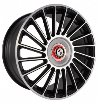 Eta Beta, Venti-R ZV, 8,5x20 ET38 5x114,3 78,1, Black matt full pol. R.Silber/M.Rot