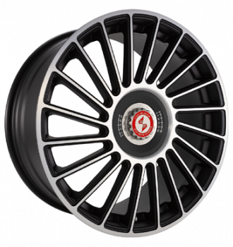 Eta Beta, Venti-R ZV, 8,5x20 ET38 5x114,3 78,1, Black matt full pol. R.Schw./M.Silber