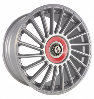 Eta Beta, Venti-R ZV, 8,5x20 ET38 5x114,3 78,1, Silver matt full pol R.Rot/M.Silber