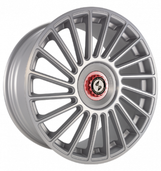 Eta Beta, Venti-R ZV, 8,5x20 ET38 5x114,3 78,1, Silver matt full pol R.Silber/M.Rot