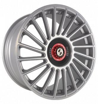 Eta Beta, Venti-R ZV, 8,5x20 ET38 5x114,3 78,1, Silver matt full pol R.Schwarz/M.Rot