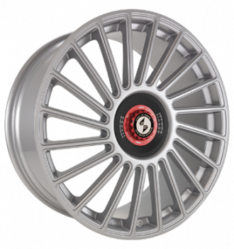 Eta Beta, Venti-R ZV, 8,5x20 ET38 5x114,3 78,1, Silver R.Schwarz/M.Rot
