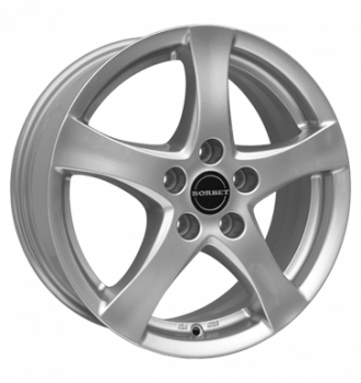 Borbet, F, 6x15 ET45 5x108 72,5, brillant silver