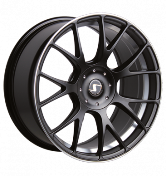 Schmidt Revolution, Gambit, 8,5x19 ET28 5x112 66,5, satin black hornpoliert/Undercut flacher Deckel