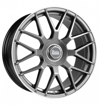 MAM, GT1, 9,5x19 ET30 5x112 66,6, palladium lip polish
