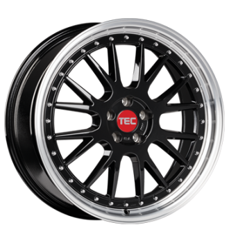 TEC Speedwheels, GT Evo, 8x18 ET45 5x114,3 72,5, black-polished-lip