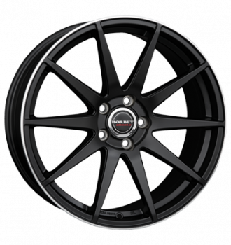 Borbet, GTX, 8,5x19 ET35 5x112 72,5, black rim polished matt