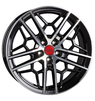 Borbet, GTY, 8,5x19 ET40 5x114,3 72,5, black rim polished glossy