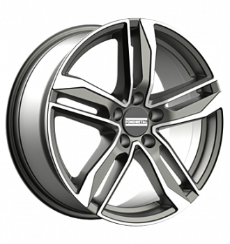 Fondmetal, Hexis, 8,5x19 ET32 5x112 66,5, glossy titanium machined