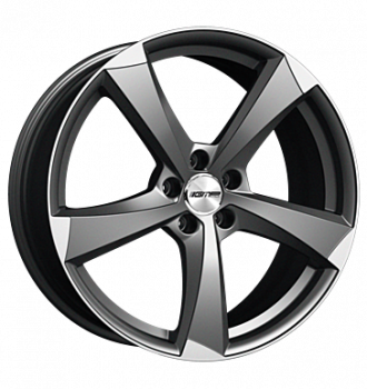 GMP, Ican, 7,5x18 ET35 5x100 57,1, matt anthracite diamond