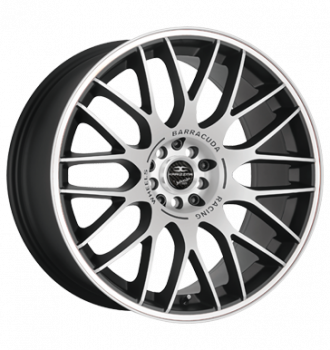 Barracuda, Karizzma, 8x18 ET13 4x100 73,1, Mattblack-Polished / Color Trim weiss