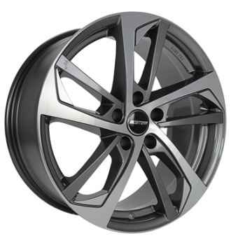 GMP, Katana, 8,5x20 ET25 5x112 66,5, anthracite diamond
