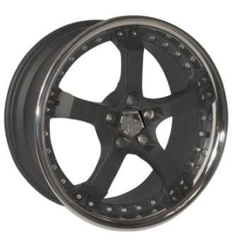 Keskin, KT10 Humerus, 9,5x18 ET25 5x100 63,4, schwarz randpoliert