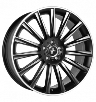 Keskin, KT18 Turbo, 10x22 ET58 5x130 84,1, matt black lip polish
