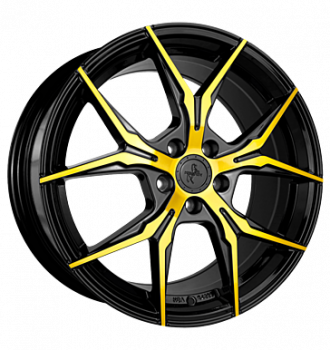 Keskin, KT19N, 8,5x19 ET45 5x108 72,6, BLACK FRONT GOLD