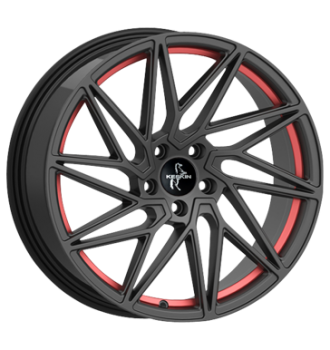 Keskin, KT20 Future, 8x18 ET30 5x112 72,6, black painted red inside