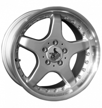 Keskin, KT6 Bay, 9x17 ET30 5x100 63,4, silber Horn poliert