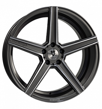 mbDESIGN, KV1, 10x22 ET36 5x127 71,55, Grau glänzend, Konturen poliert