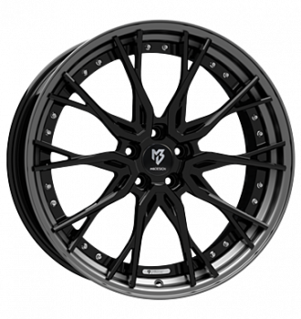 mbDESIGN, KV3.2 DC, 10,5x21 ET40 5x120 72,55, Stern schwarz glänzend, Bett grau matt lackiert