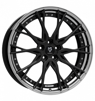 mbDESIGN, KV3.2 DC, 10,5x21 ET40 5x120 72,55, Stern schwarz stumpfmatt, Bett glanzschwarz pol.