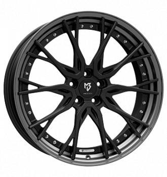 mbDESIGN, KV3.2 DC, 10,5x21 ET40 5x120 72,55, Stern schwarz stumpfmatt gepulvert, Bett grau matt