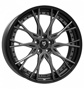 mbDESIGN, KV3.2 DC, 10,5x21 ET40 5x120 72,55, Stern grau matt, Bett glanzschwarz lackiert