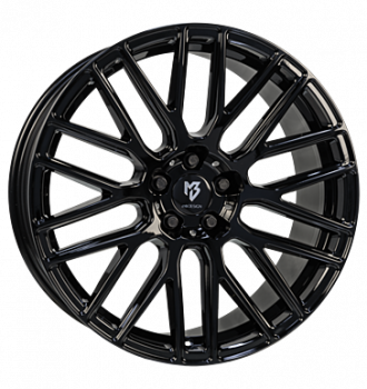 mbDESIGN, KV4, 7,5x18 ET45 5x108 75, schwarz glänzend lackiert