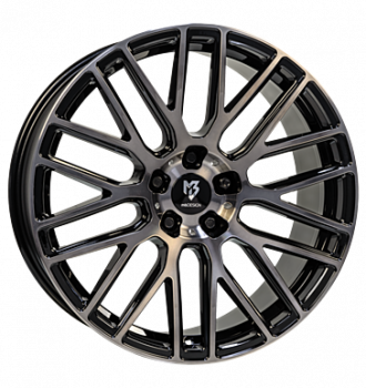 mbDESIGN, KV4, 7,5x18 ET45 5x108 75, rauchschwarz glänzend lackiert, Front pol.