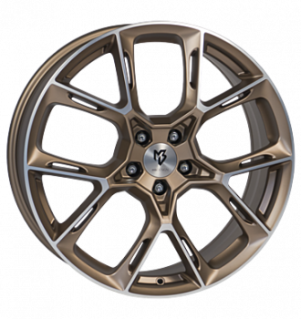 mbDESIGN, KX1, 9x21 ET35 5x115 75, Bronze hell matt, Konturen poliert