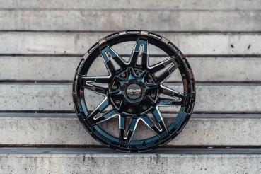 La Chanti Offraod LC-OF 3 9x20 Gloss Black Milled Spockes ET 0 6x135/139,7 87,1