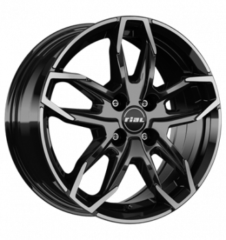 Rial, Lucca, 6,5x16 ET40 4x100 63,3, diamant-schwarz frontpoliert