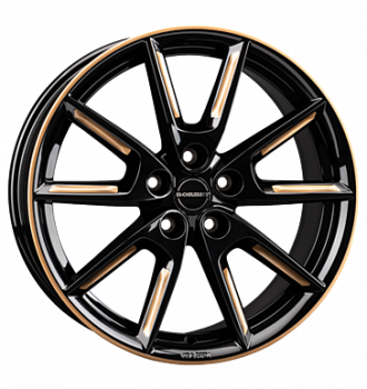 Borbet, LX19, 8x19 ET40 5x112 66,5, black glossy gold spoke rim