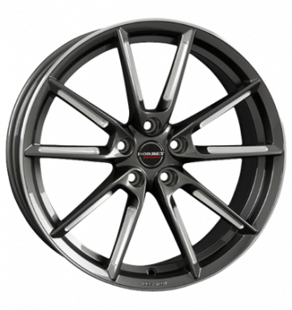 Borbet, LX, 8x19 ET44 5x112 57,1, graphite spoke rim polished