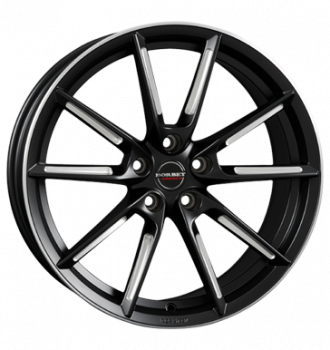 Borbet, LX, 8,5x20 ET45 5x114,3 72,5, black matt spoke rim polished