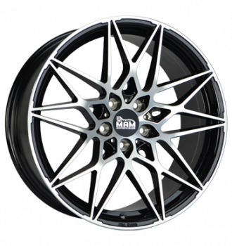 MAM, B2, 8,5x19 ET30 5x112 72,6, schwarz frontpoliert