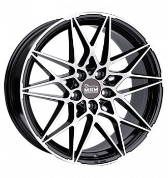 MAM, B2N, 8,5x19 ET30 5x112 72,6, black front polish
