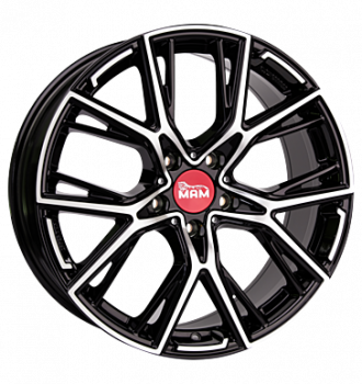 MAM, B4, 8,5x19 ET30 5x112 72,6, black front polish