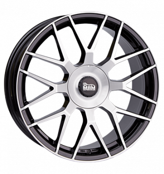 MAM, GT1, 8x18 ET45 5x112 66,6, black front polish