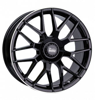 MAM, GT1, 8,5x19 ET45 5x100 66,6, black lip polish