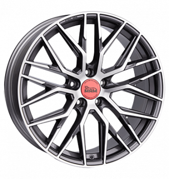 MAM, RS4, 7,5x17 ET45 5x112 66,6, palladium front polish