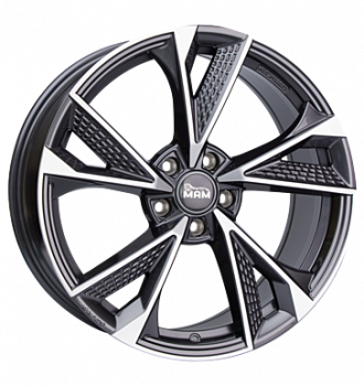 MAM, RS6, 8,5x19 ET30 5x112 72,6, palladium front polish
