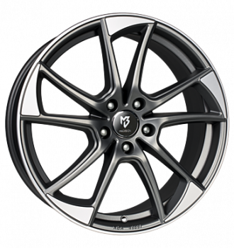 mbDESIGN, MB1, 7,5x19 ET45 5x100 67,1, grau matt poliert