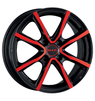 MAK, Milano 4, 6,5x16 ET35 4x100 72, black and red